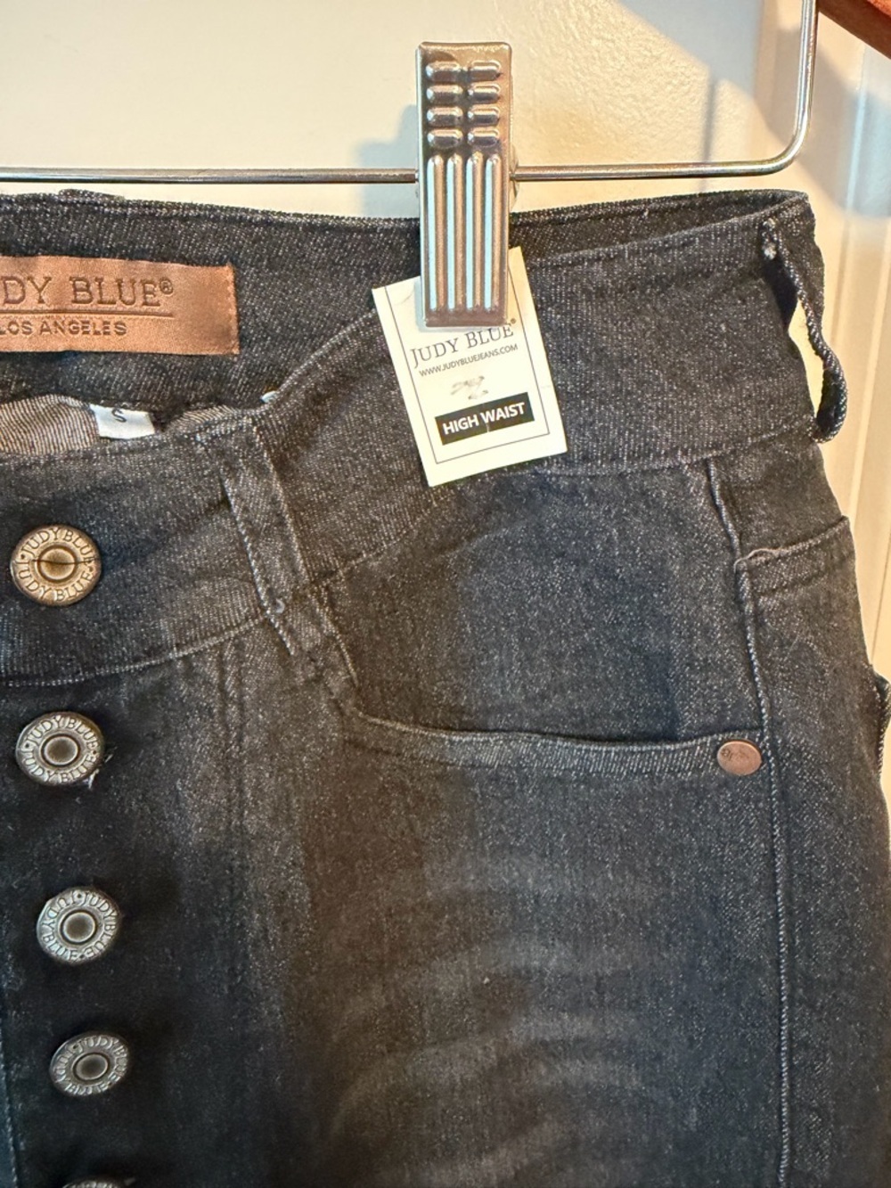 ⚡️NWT Judy Blue High Rise Button-Fly Jeans in Dark Gray Wash - Picture 4 of 5